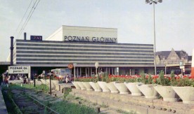 "Dworzec Poznań Główny" widok ogólny, 1984. Fot. J. Szeliga